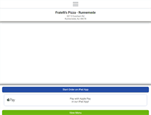 Tablet Screenshot of fratellispizzarunnemede.com